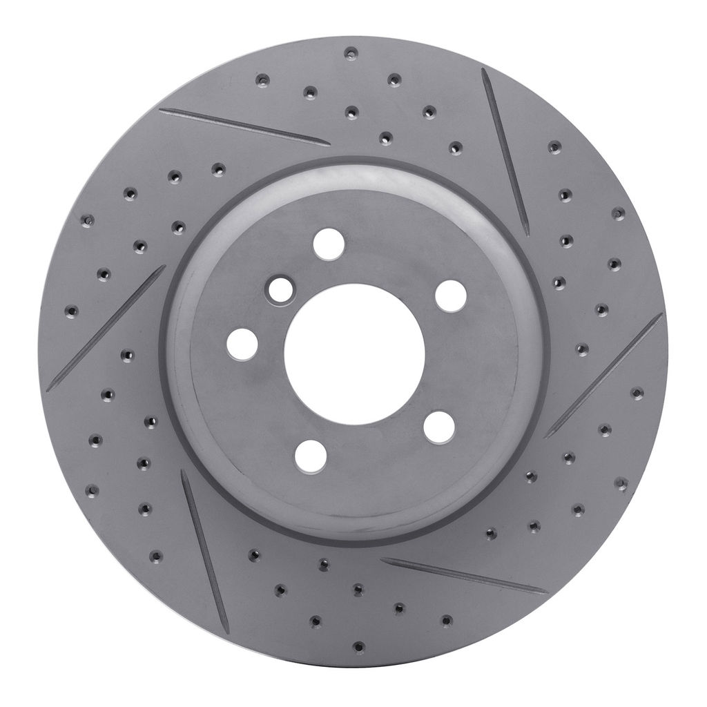 Dynamic Friction 830-31097L - Geoperformance Coated Drilled and Slotted Brake Rotor