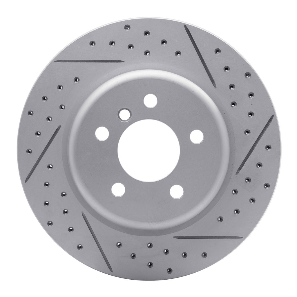 Dynamic Friction 830-31104L - Geoperformance Coated Drilled and Slotted Brake Rotor
