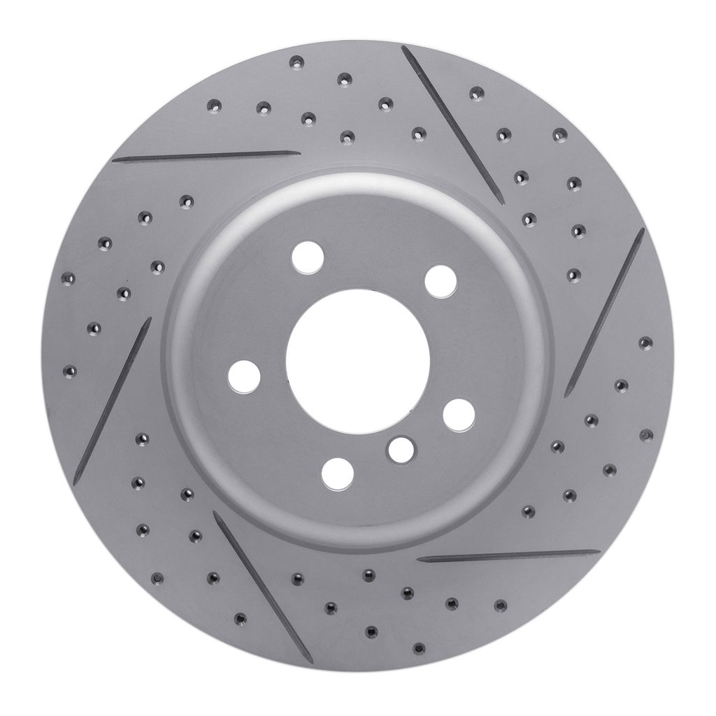 Dynamic Friction 830-31106L - Geoperformance Coated Drilled and Slotted Brake Rotor