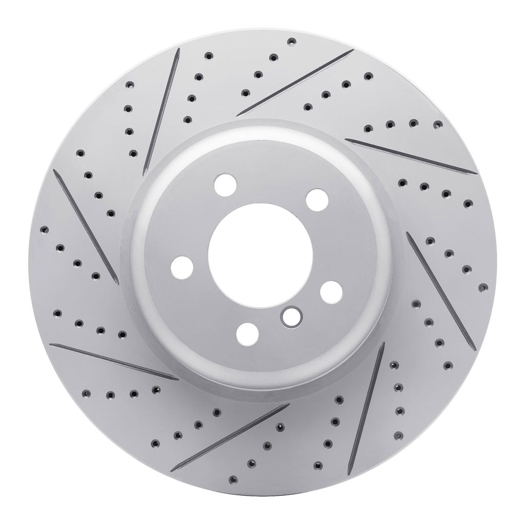 Dynamic Friction 830-31112L - Geoperformance Coated Drilled and Slotted Brake Rotor