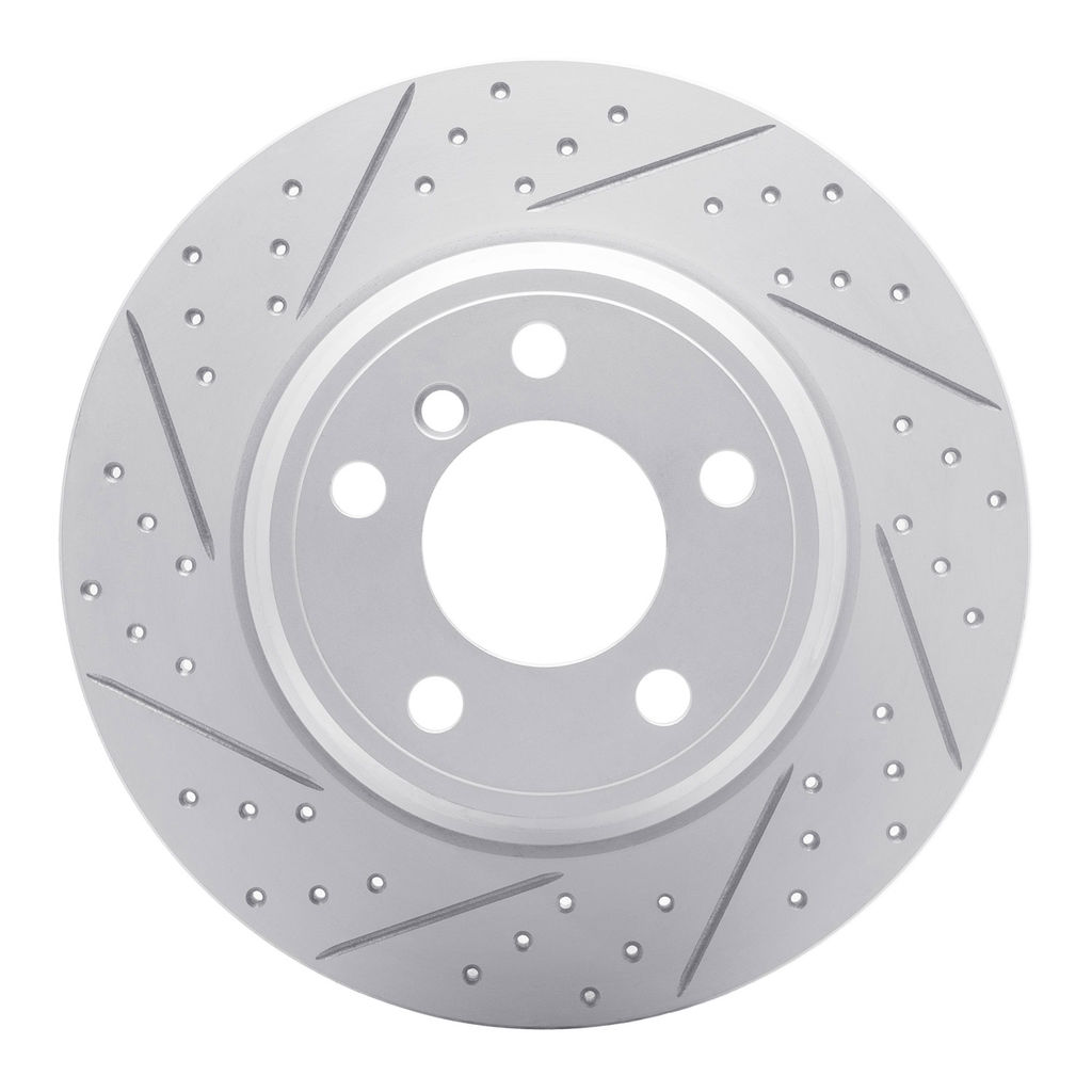 Dynamic Friction 830-31136L - Geoperformance Coated Drilled and Slotted Brake Rotor