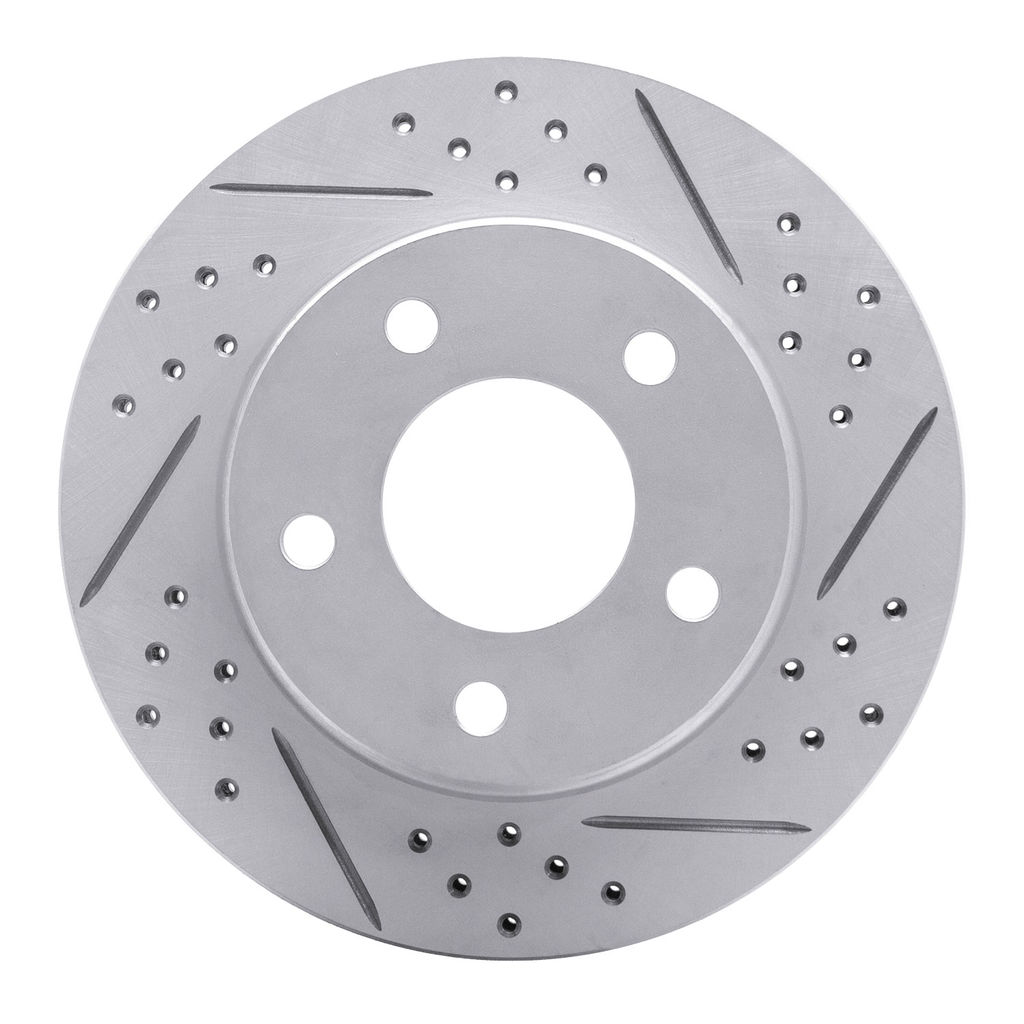 Dynamic Friction 830-45003R - Geoperformance Coated Drilled and Slotted Brake Rotor