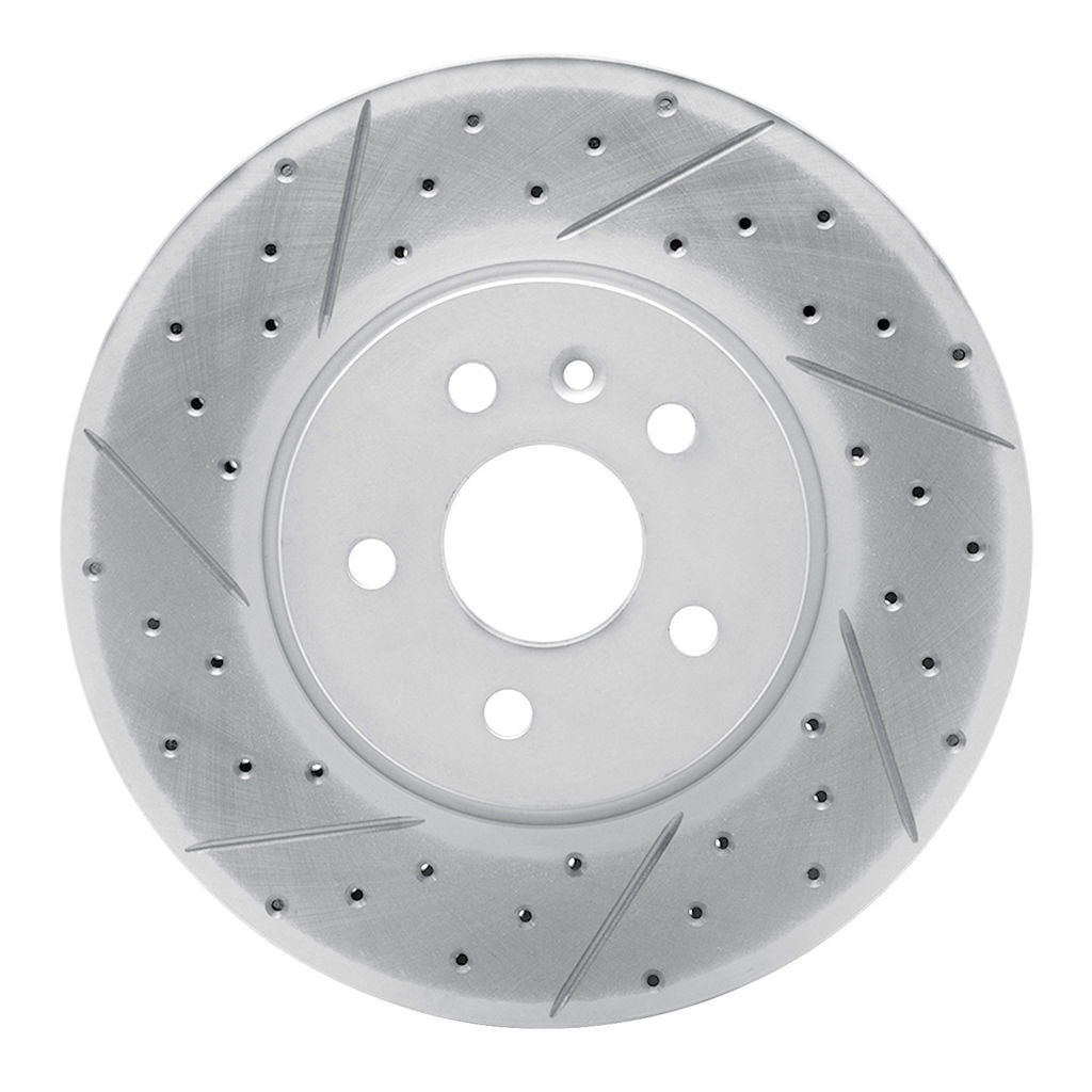 Dynamic Friction 830-45020L - Geoperformance Coated Drilled and Slotted Brake Rotor