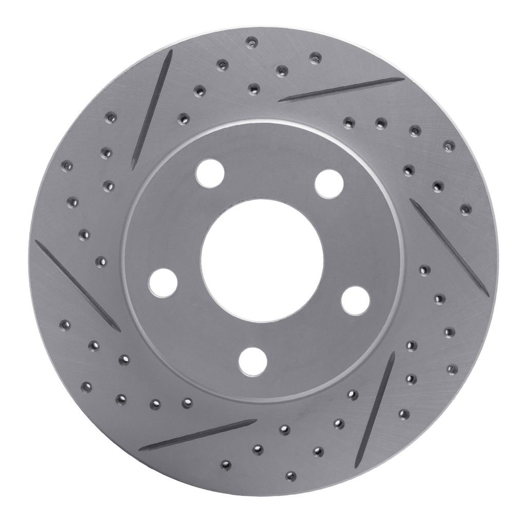 Dynamic Friction 830-47026L - Geoperformance Coated Drilled and Slotted Brake Rotor