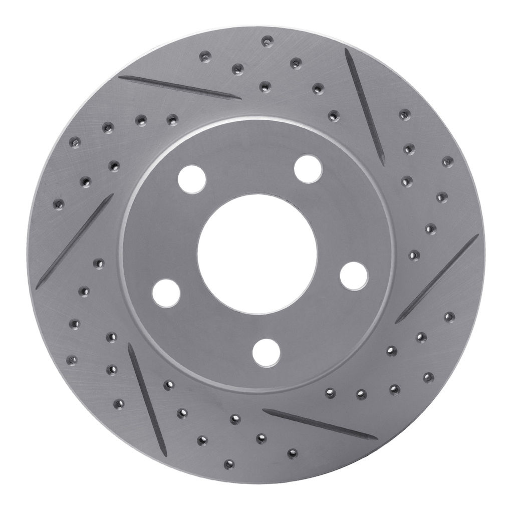 Dynamic Friction 830-47026R - Geoperformance Coated Drilled and Slotted Brake Rotor