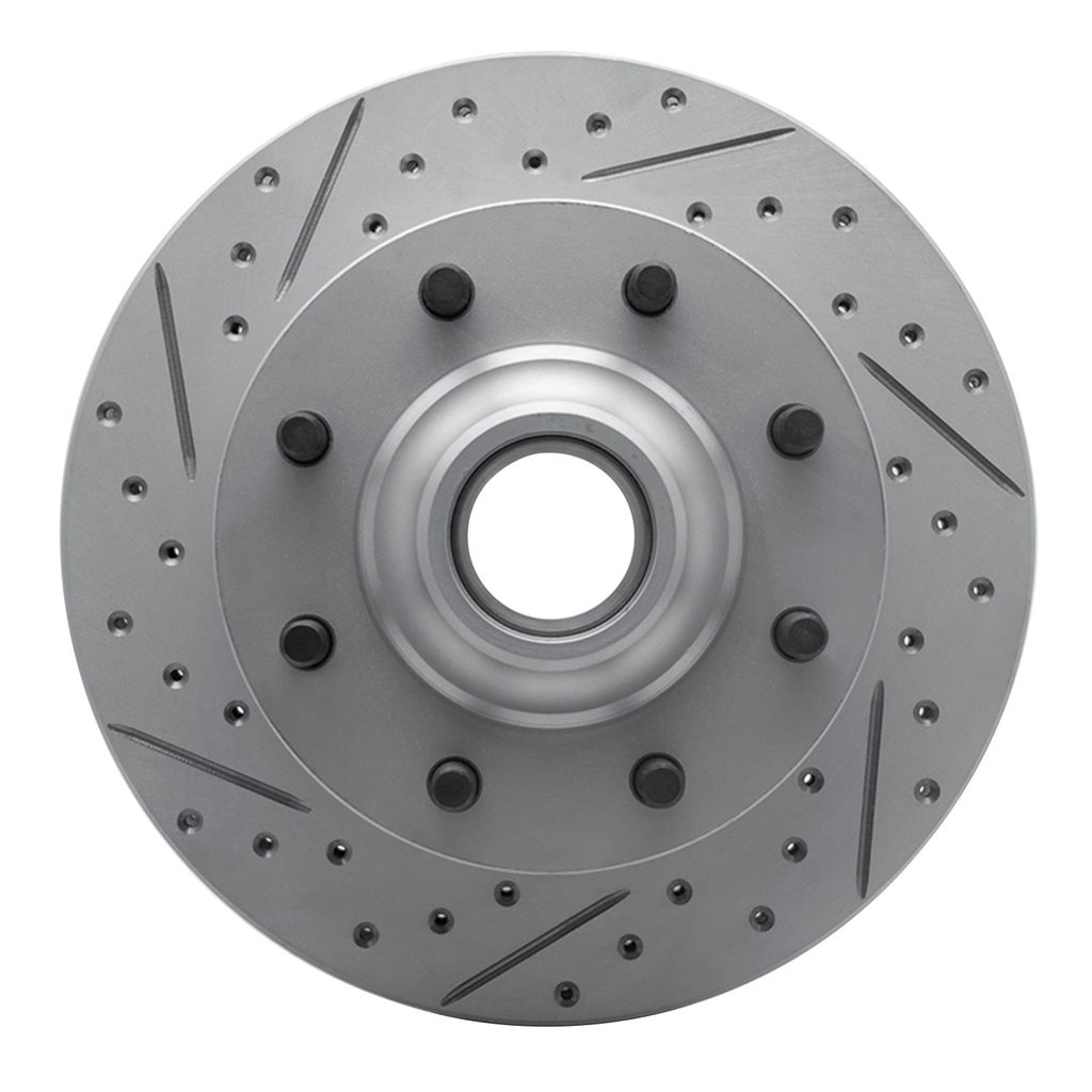 Dynamic Friction 830-48004L - Geoperformance Coated Drilled and Slotted Brake Rotor