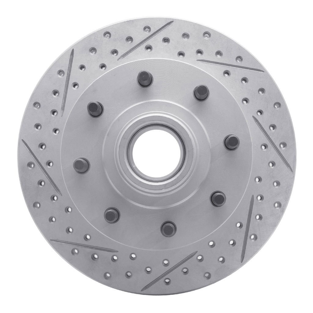 Dynamic Friction 830-48023L - Geoperformance Coated Drilled and Slotted Brake Rotor
