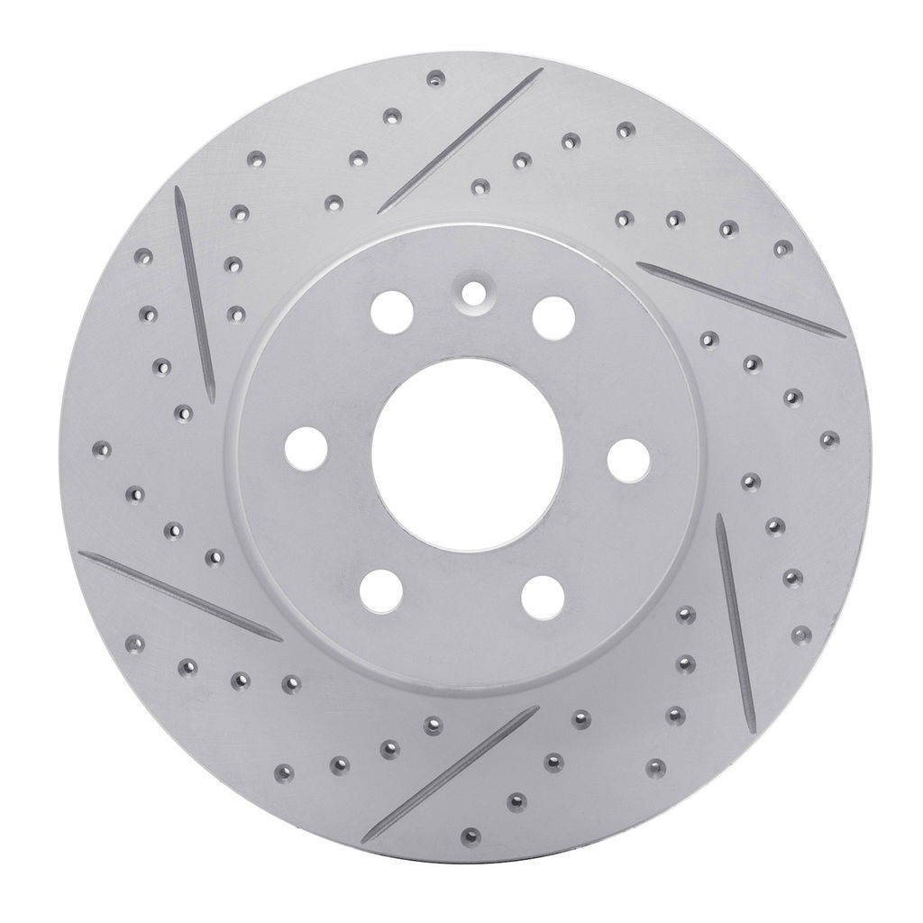 Dynamic Friction 830-48062L - Geoperformance Coated Drilled and Slotted Brake Rotor