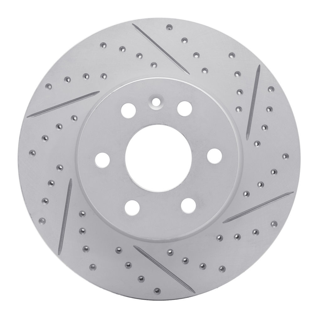 Dynamic Friction 830-48062R - Geoperformance Coated Drilled and Slotted Brake Rotor