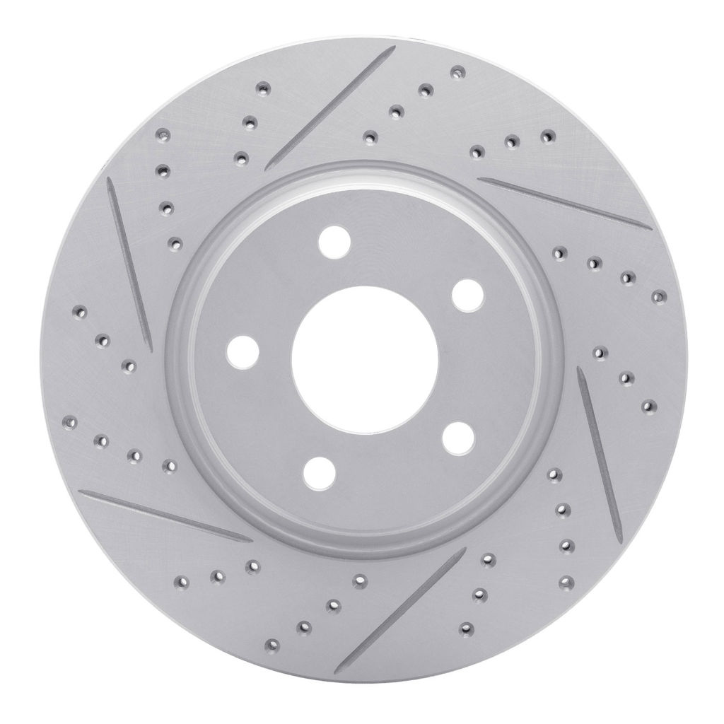 Dynamic Friction 830-53003L - Geoperformance Coated Drilled and Slotted Brake Rotor