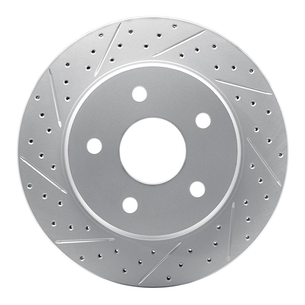 Dynamic Friction 830-40094L - Geoperformance Coated Drilled and Slotted Brake Rotor