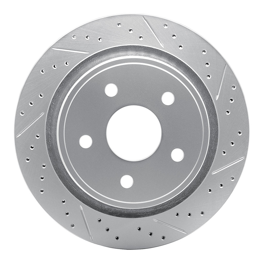 Dynamic Friction 830-40095R - Geoperformance Coated Drilled and Slotted Brake Rotor