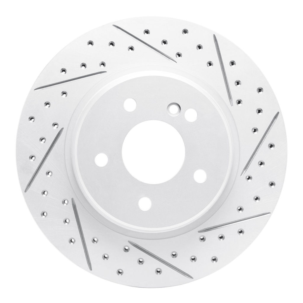 Dynamic Friction 830-63040R - Geoperformance Coated Drilled and Slotted Brake Rotor