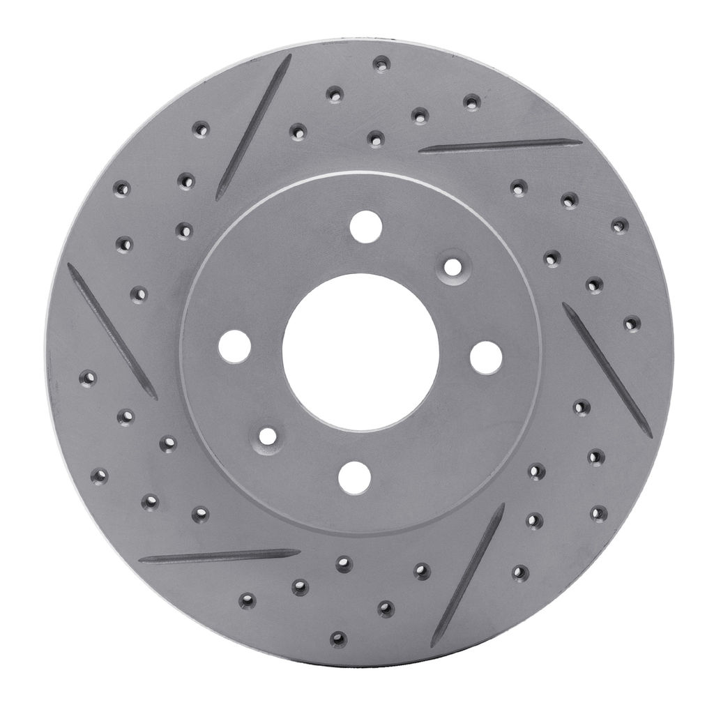 Dynamic Friction 830-03042R - Geoperformance Coated Drilled and Slotted Brake Rotor