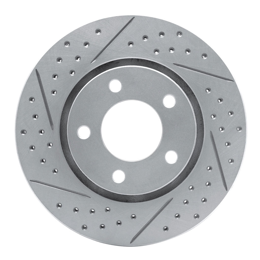 Dynamic Friction 830-40091L - Geoperformance Coated Drilled and Slotted Brake Rotor