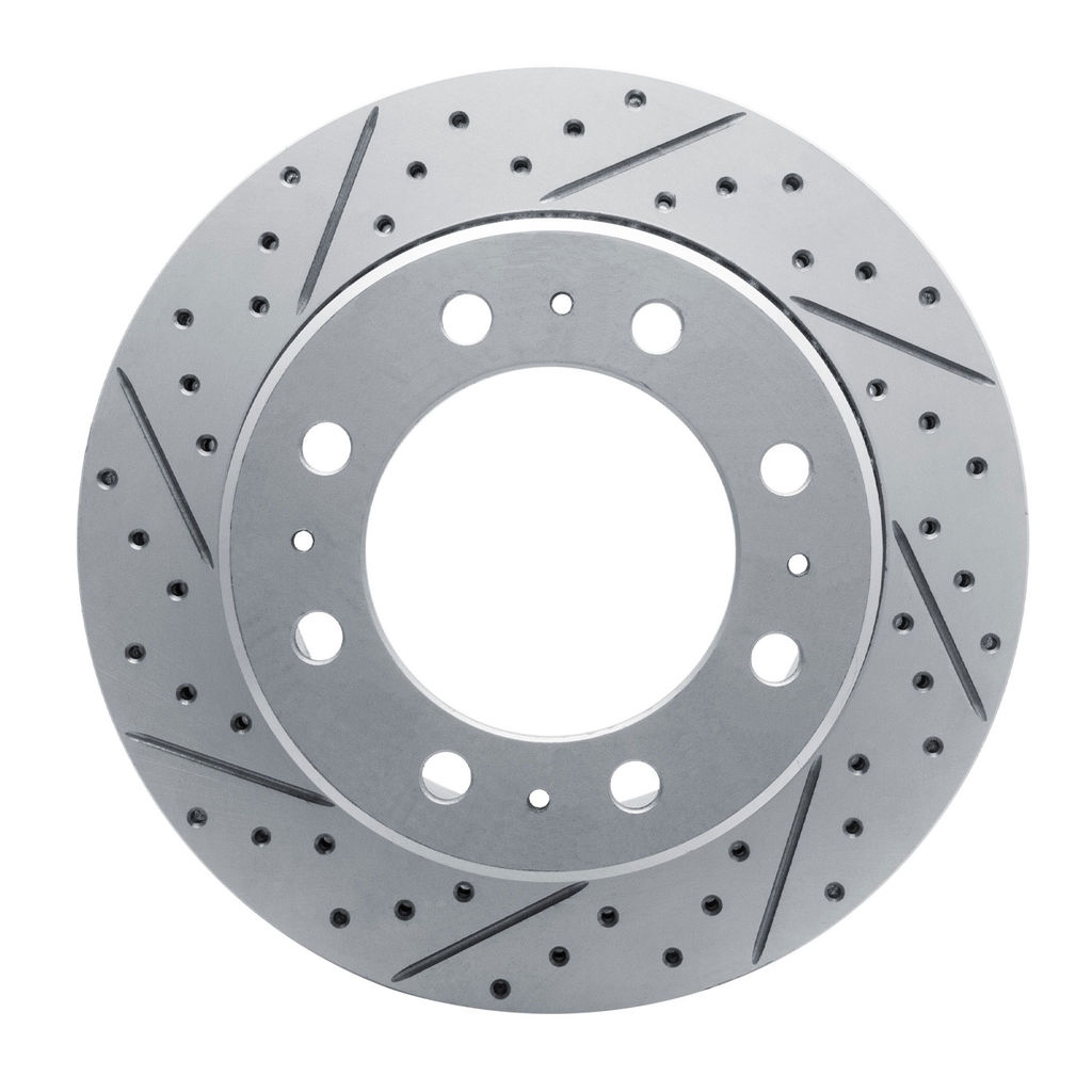 Dynamic Friction 830-40118L - Geoperformance Coated Drilled and Slotted Brake Rotor
