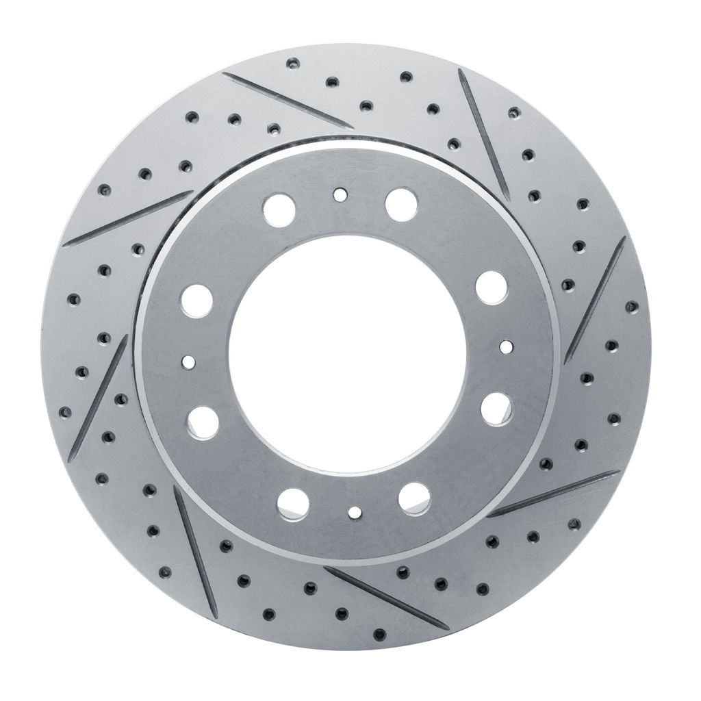 Dynamic Friction 830-40118R - Geoperformance Coated Drilled and Slotted Brake Rotor