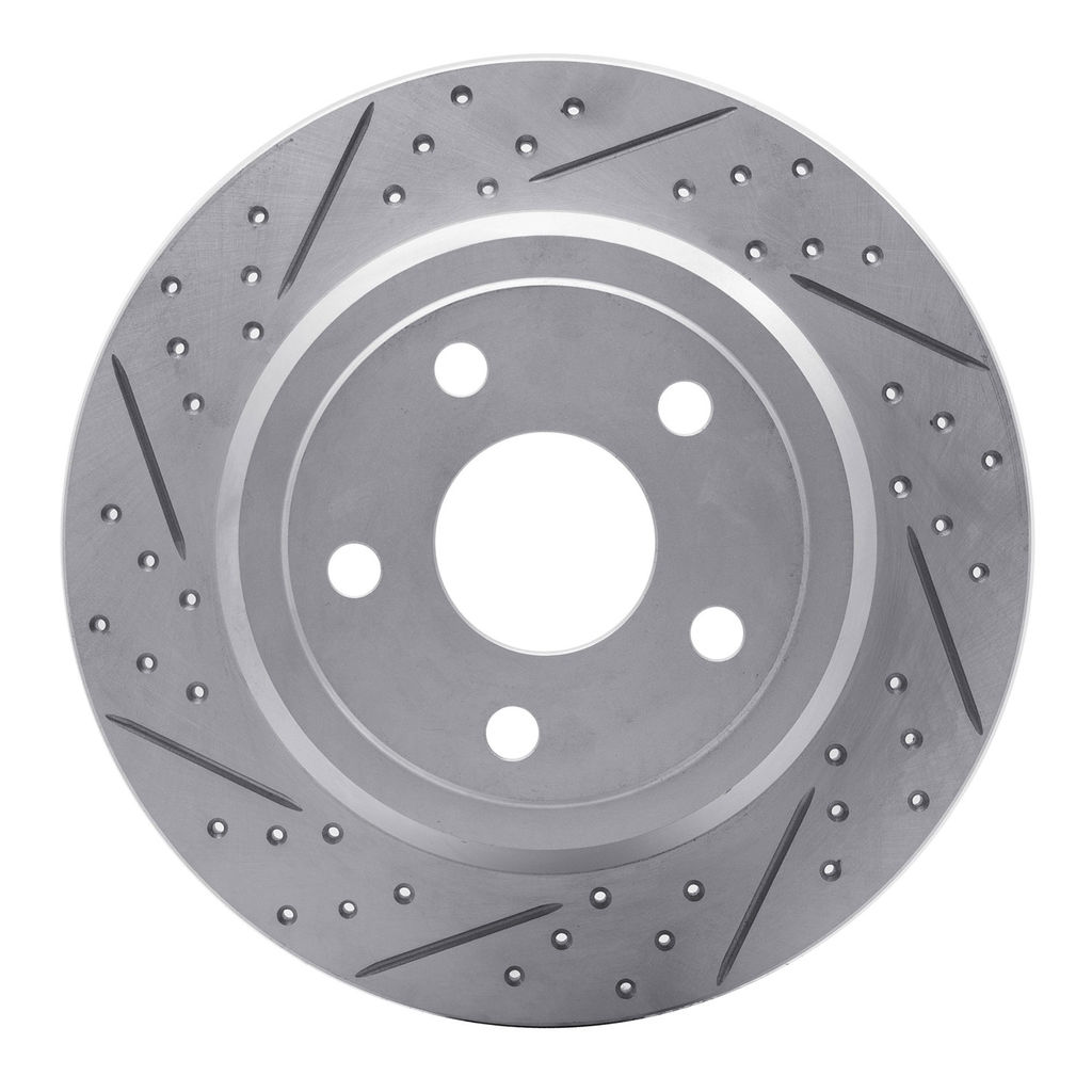 Dynamic Friction 830-42004L - Geoperformance Coated Drilled and Slotted Brake Rotor