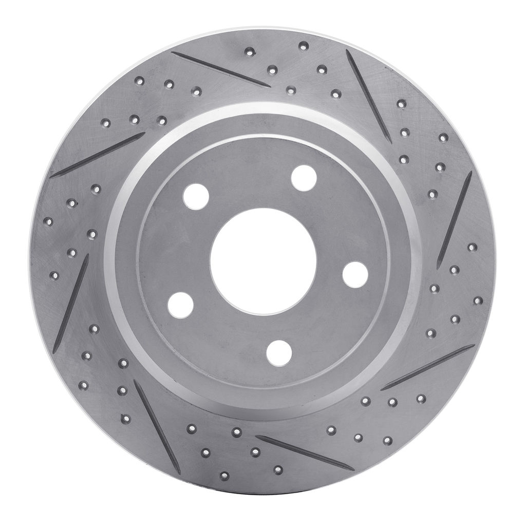 Dynamic Friction 830-42004R - Geoperformance Coated Drilled and Slotted Brake Rotor