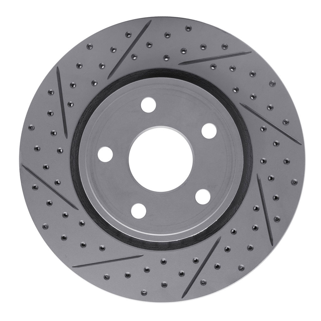 Dynamic Friction 830-42005L - Geoperformance Coated Drilled and Slotted Brake Rotor