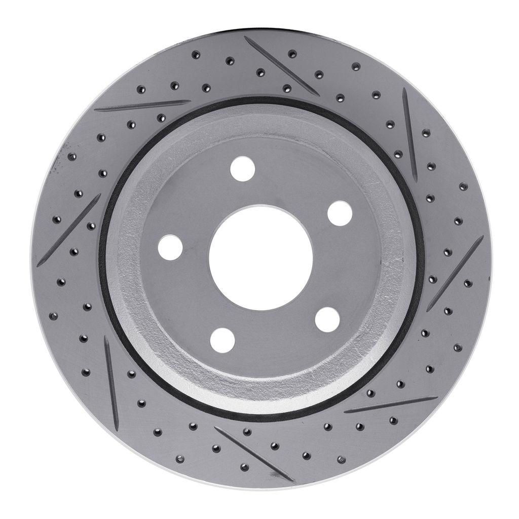 Dynamic Friction 830-42006L - Geoperformance Coated Drilled and Slotted Brake Rotor
