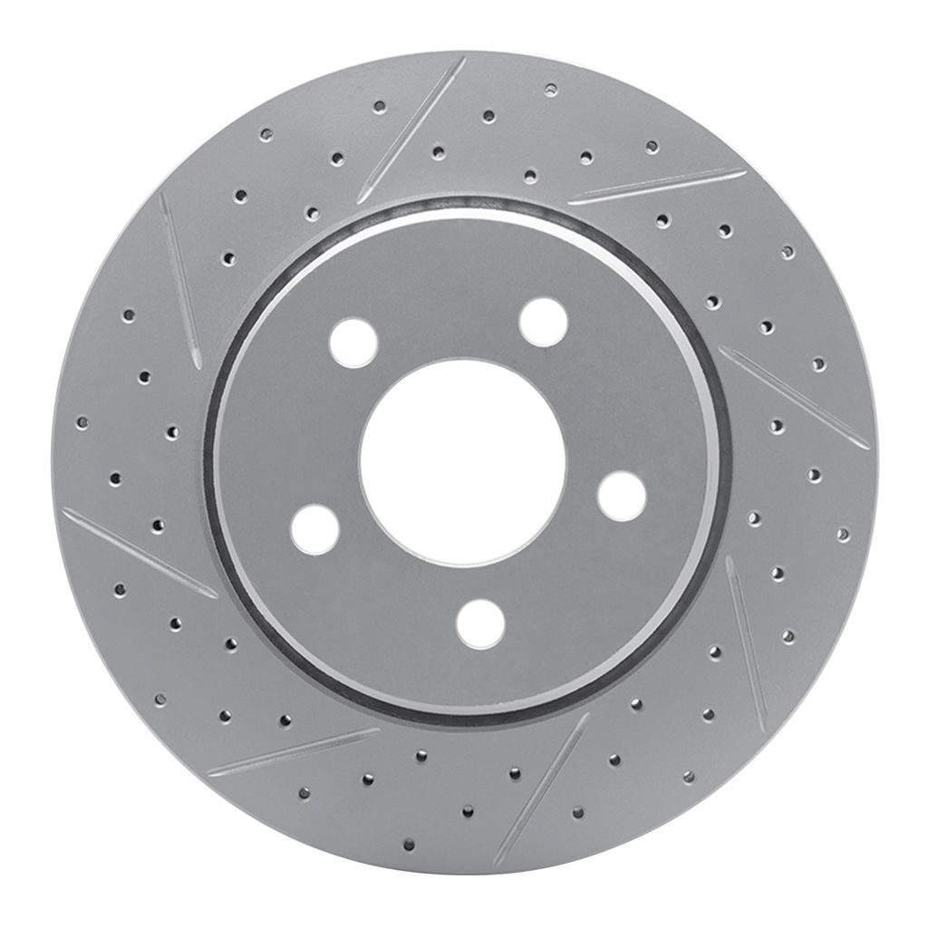 Dynamic Friction 830-42020L - Geoperformance Coated Drilled and Slotted Brake Rotor