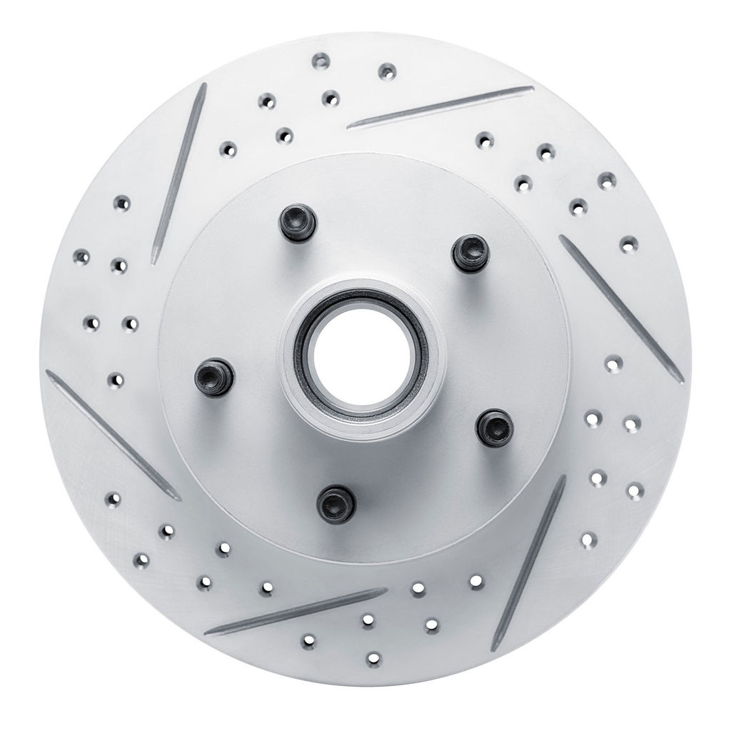 Dynamic Friction 830-54110L - Geoperformance Coated Drilled and Slotted Brake Rotor