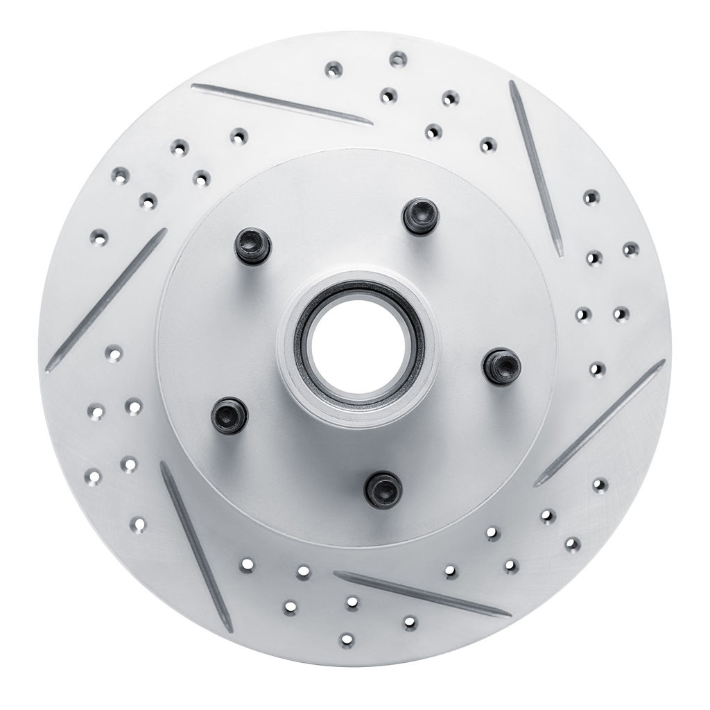 Dynamic Friction 830-54110R - Geoperformance Coated Drilled and Slotted Brake Rotor