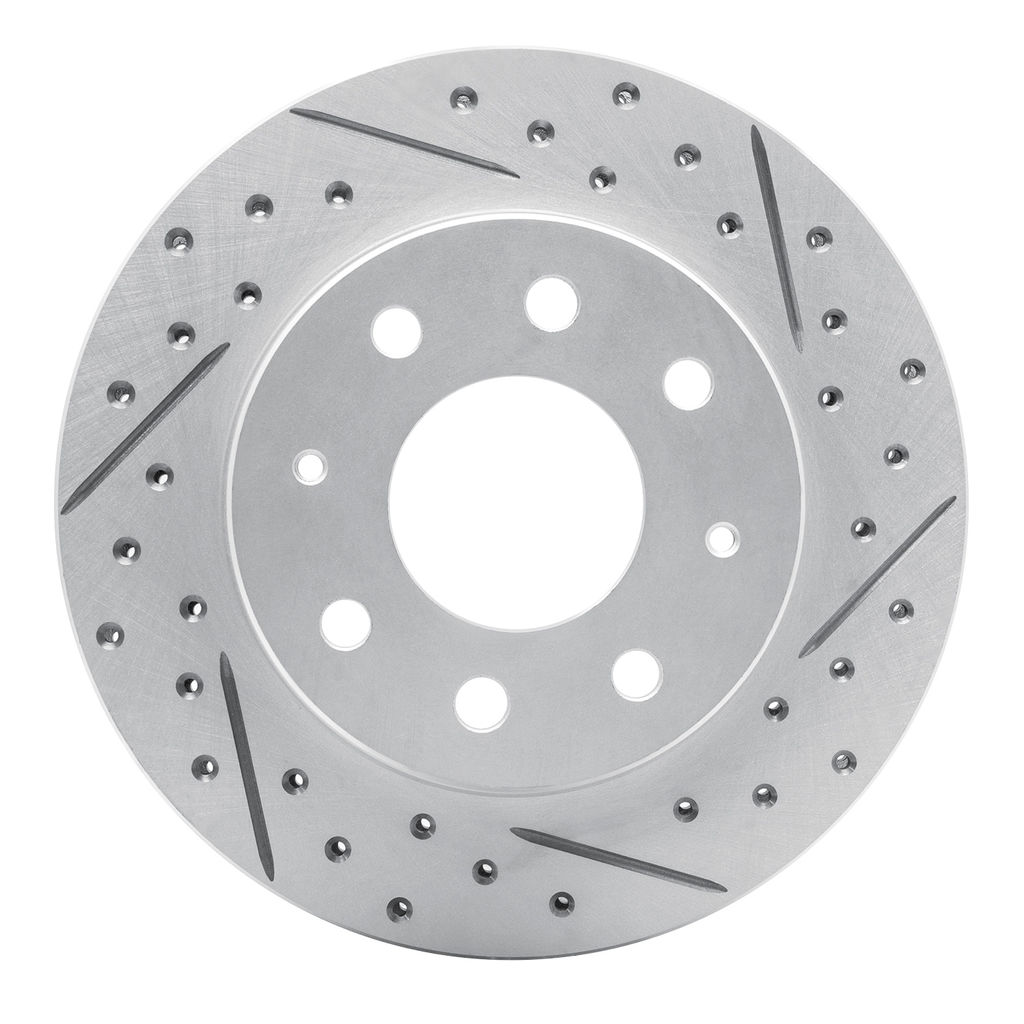 Dynamic Friction 830-72022R - Geoperformance Coated Drilled and Slotted Brake Rotor