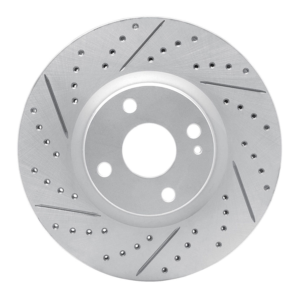 Dynamic Friction 830-80074L - Geoperformance Coated Drilled and Slotted Brake Rotor