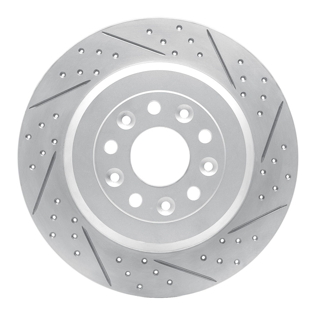 Dynamic Friction 830-54088R - Geoperformance Coated Drilled and Slotted Brake Rotor