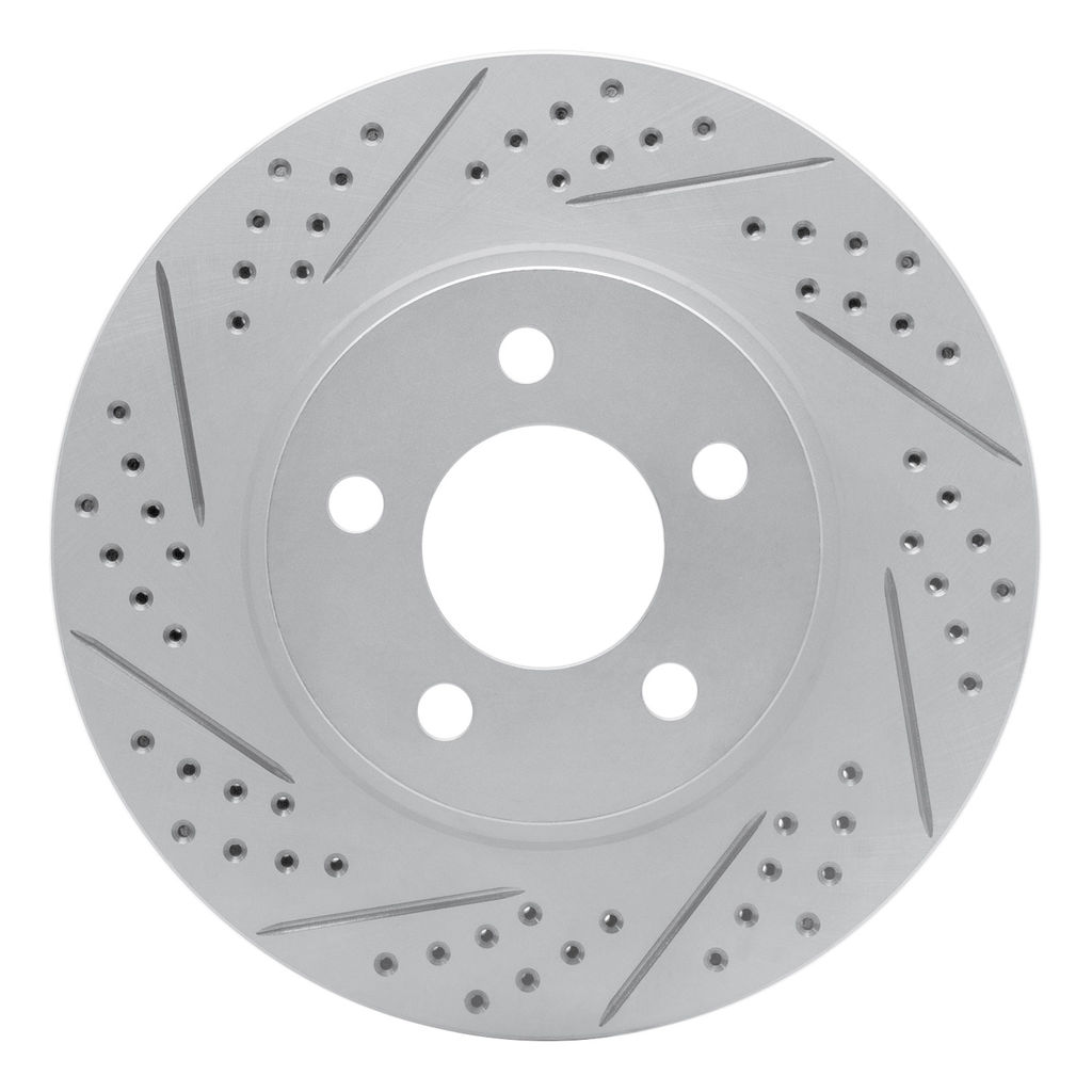 Dynamic Friction 830-54171L - Geoperformance Coated Drilled and Slotted Brake Rotor