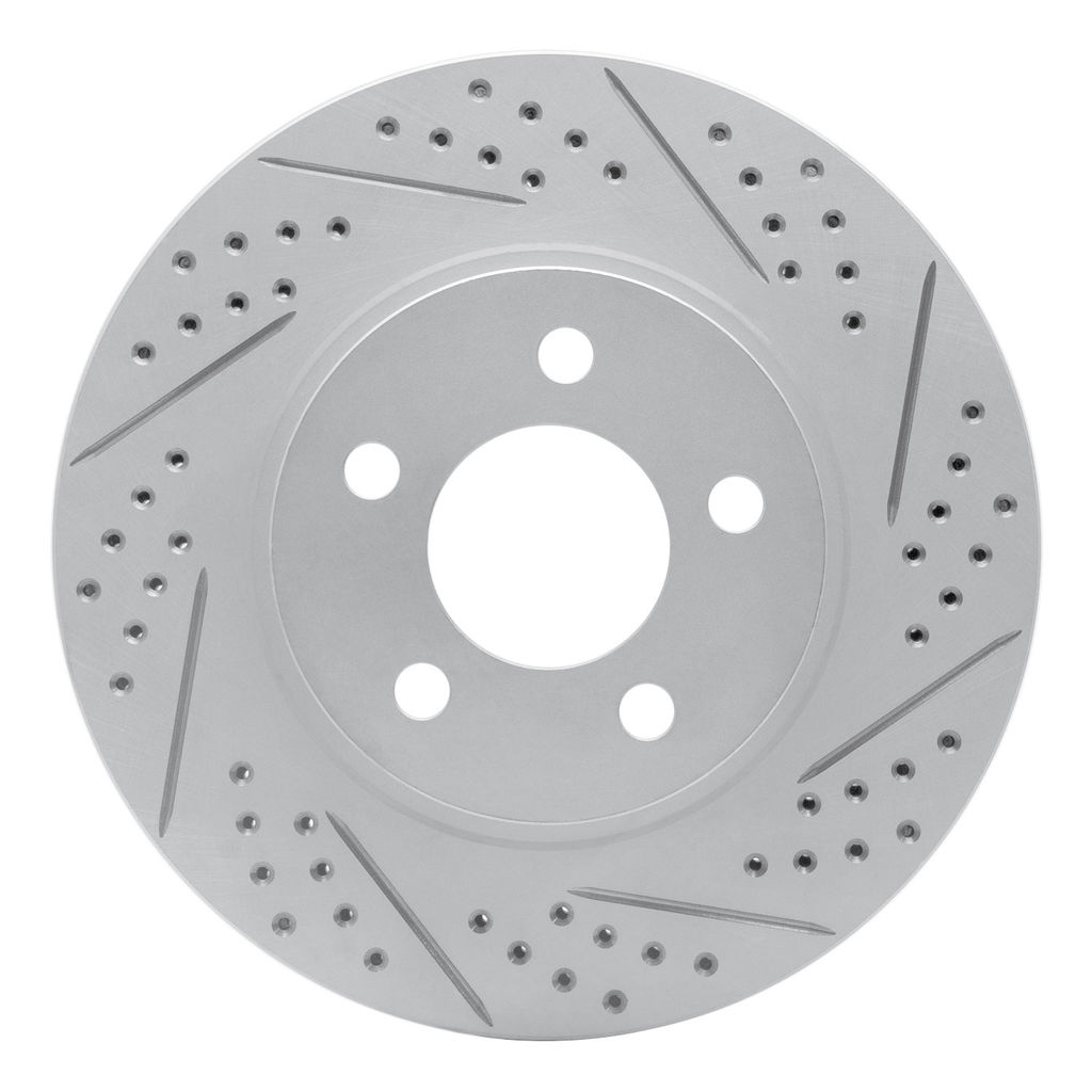 Dynamic Friction 830-54171R - Geoperformance Coated Drilled and Slotted Brake Rotor