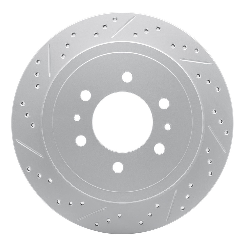 Dynamic Friction 830-54188L - Geoperformance Coated Drilled and Slotted Brake Rotor