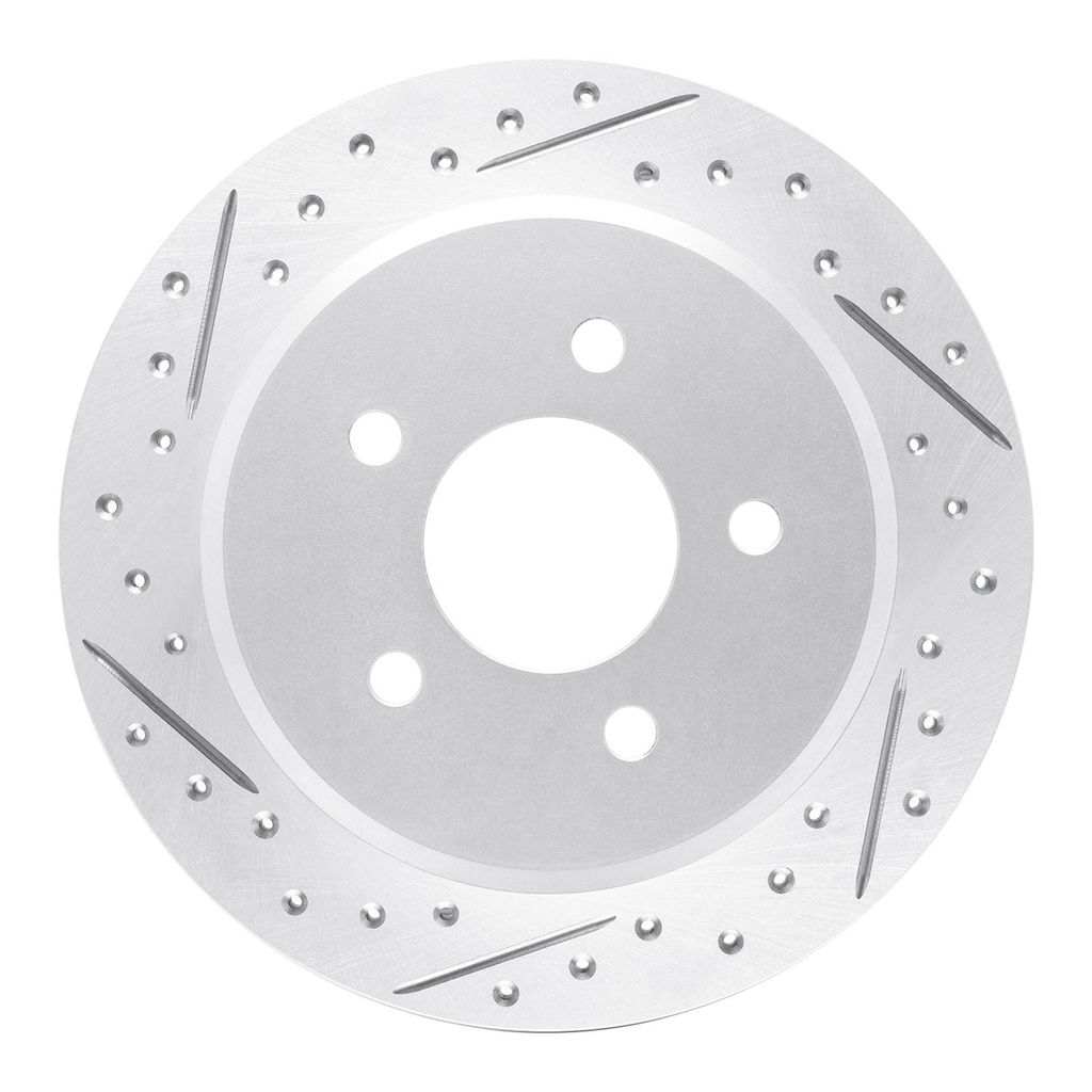 Dynamic Friction 830-56015L - Geoperformance Coated Drilled and Slotted Brake Rotor