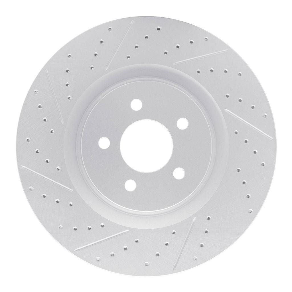 Dynamic Friction 830-54060L - Geoperformance Coated Drilled and Slotted Brake Rotor