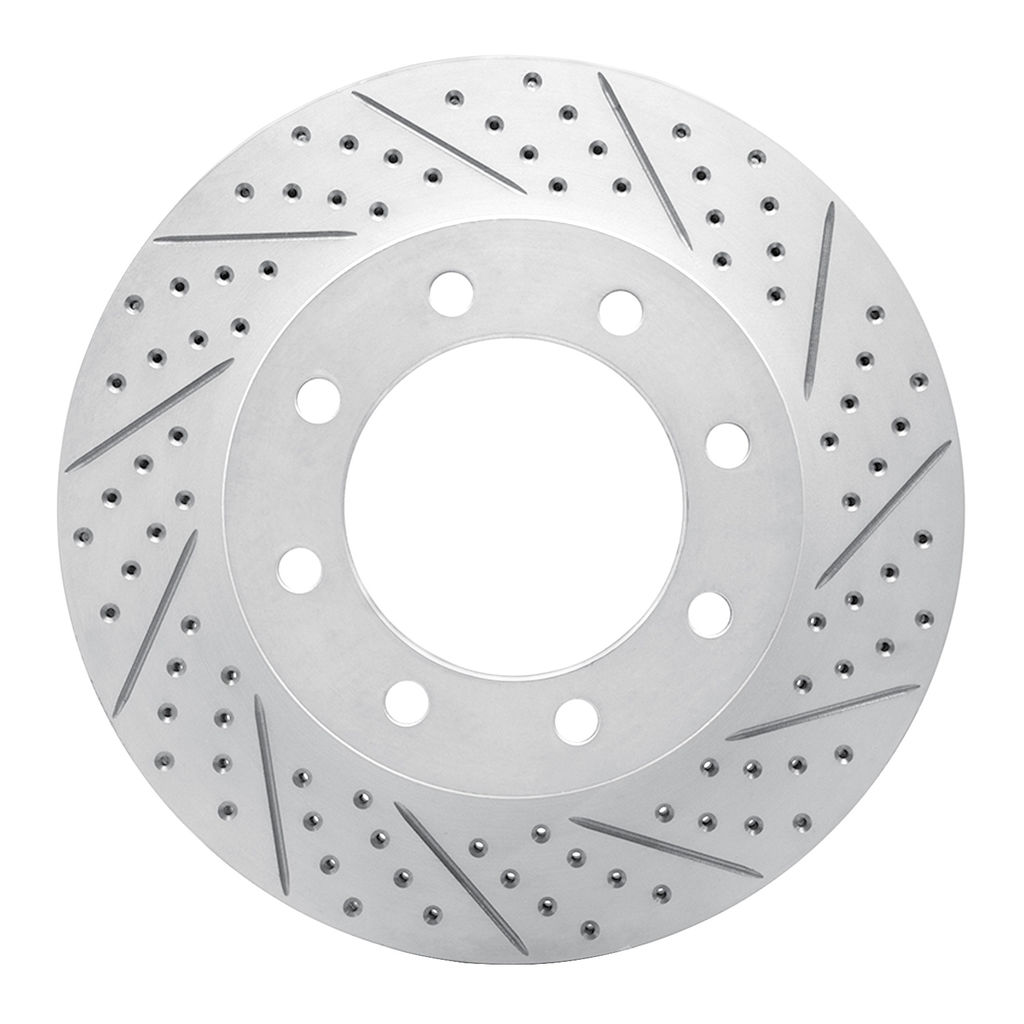 Dynamic Friction 830-54223R - Geoperformance Coated Drilled and Slotted Brake Rotor