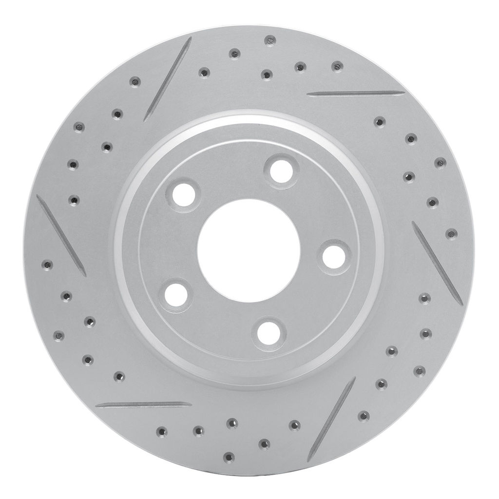 Dynamic Friction 830-54046L - Geoperformance Coated Drilled and Slotted Brake Rotor