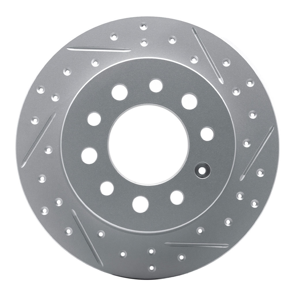 Dynamic Friction 830-03017R - Geoperformance Coated Drilled and Slotted Brake Rotor