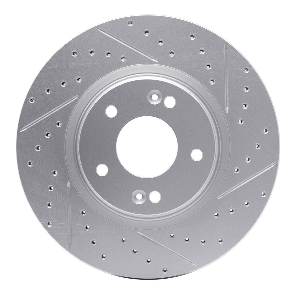Dynamic Friction 830-03054L - Geoperformance Coated Drilled and Slotted Brake Rotor