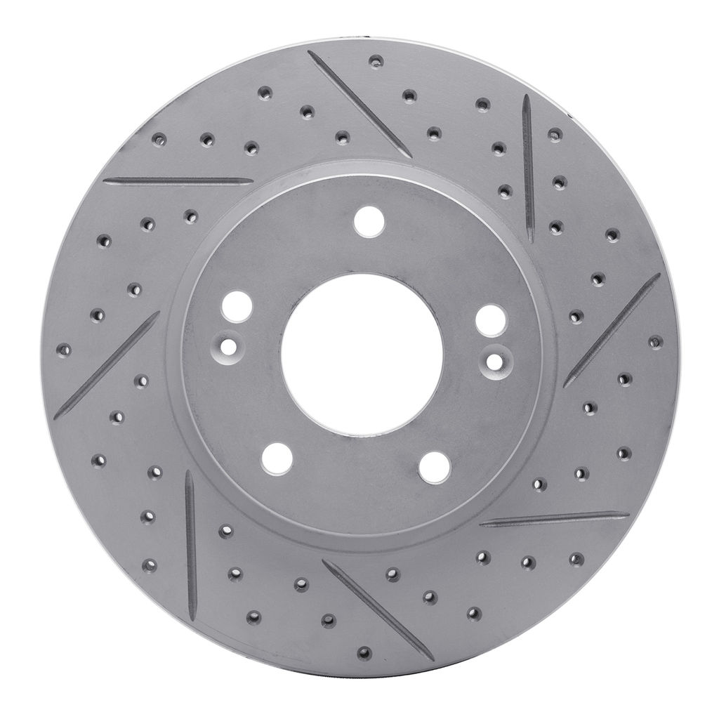 Dynamic Friction 830-03055R - Geoperformance Coated Drilled and Slotted Brake Rotor
