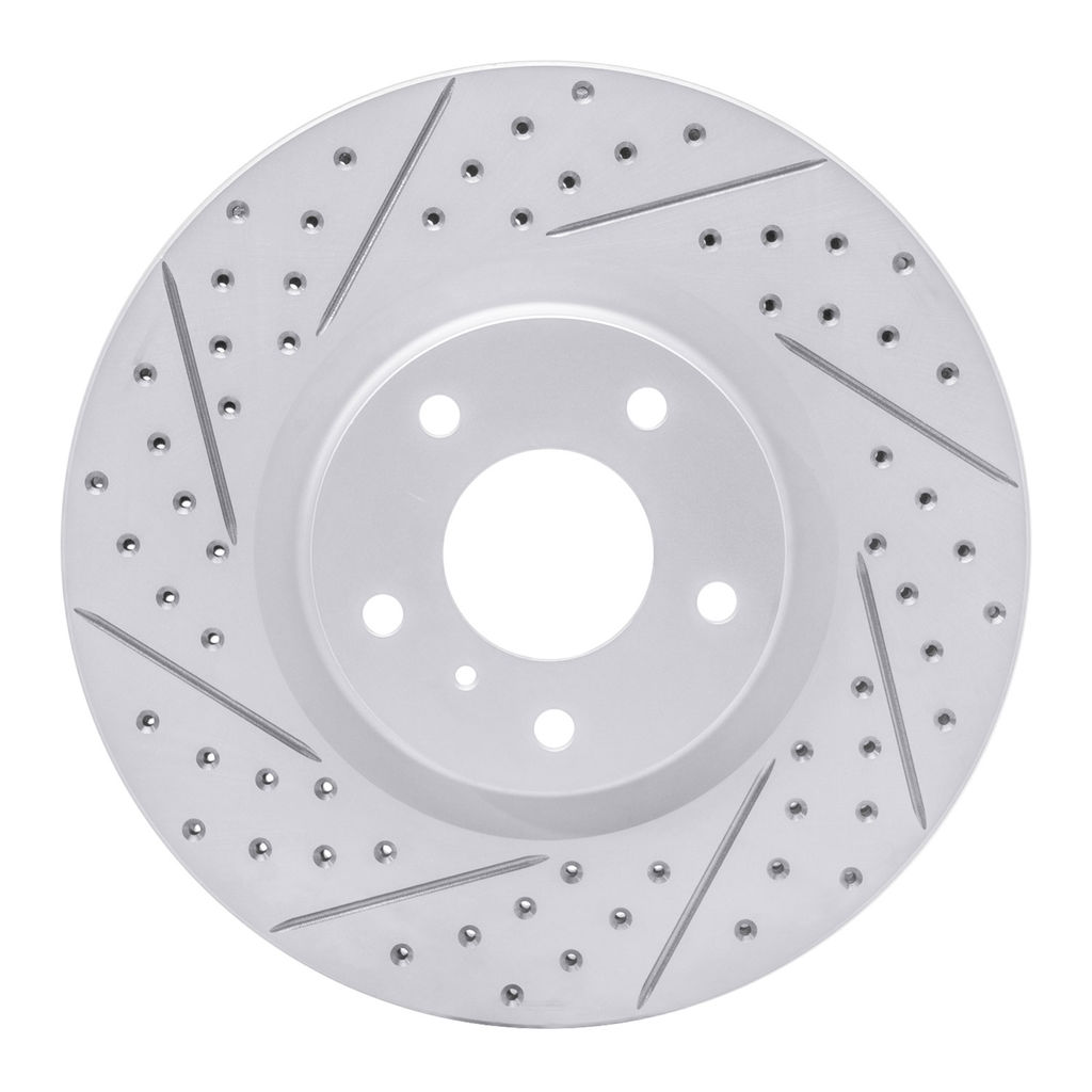 Dynamic Friction 830-67052L - Geoperformance Coated Drilled and Slotted Brake Rotor