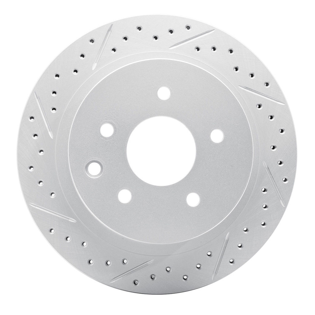 Dynamic Friction 830-67088L - Geoperformance Coated Drilled and Slotted Brake Rotor