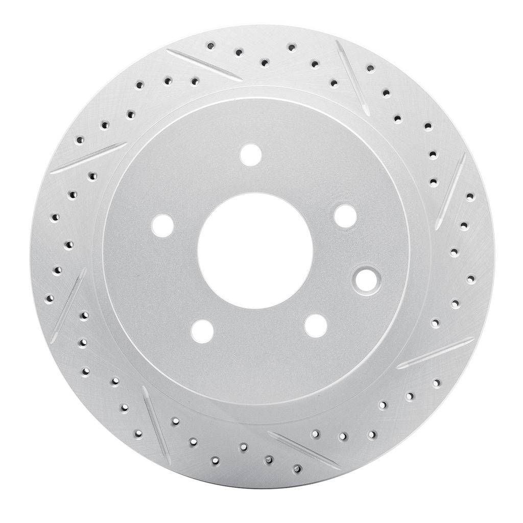 Dynamic Friction 830-67088R - Geoperformance Coated Drilled and Slotted Brake Rotor