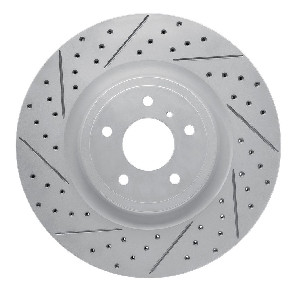 Dynamic Friction 830-68012L - Geoperformance Coated Drilled and Slotted Brake Rotor