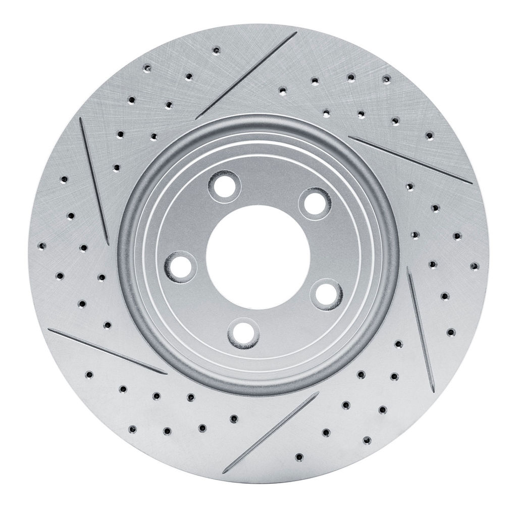 Dynamic Friction 830-20019L - Geoperformance Coated Drilled and Slotted Brake Rotor
