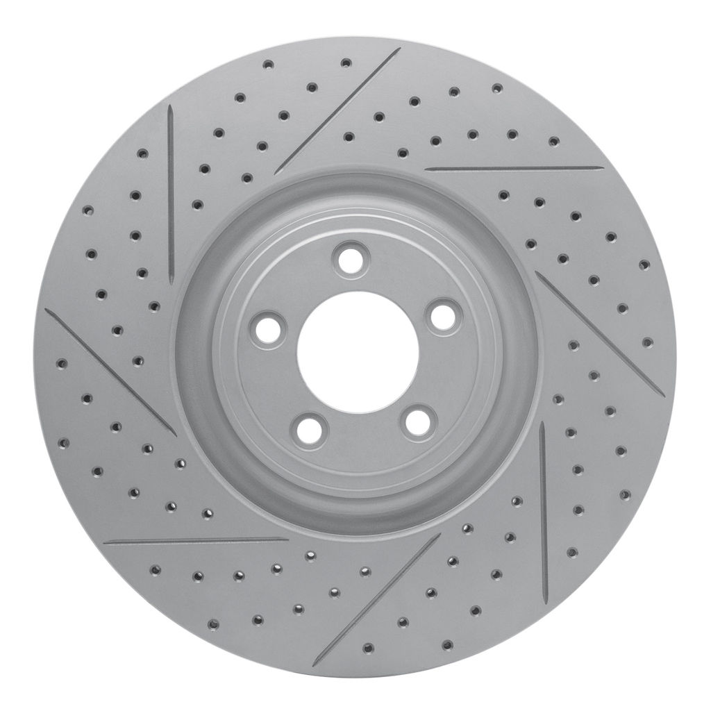 Dynamic Friction 830-20026L - Geoperformance Coated Drilled and Slotted Brake Rotor