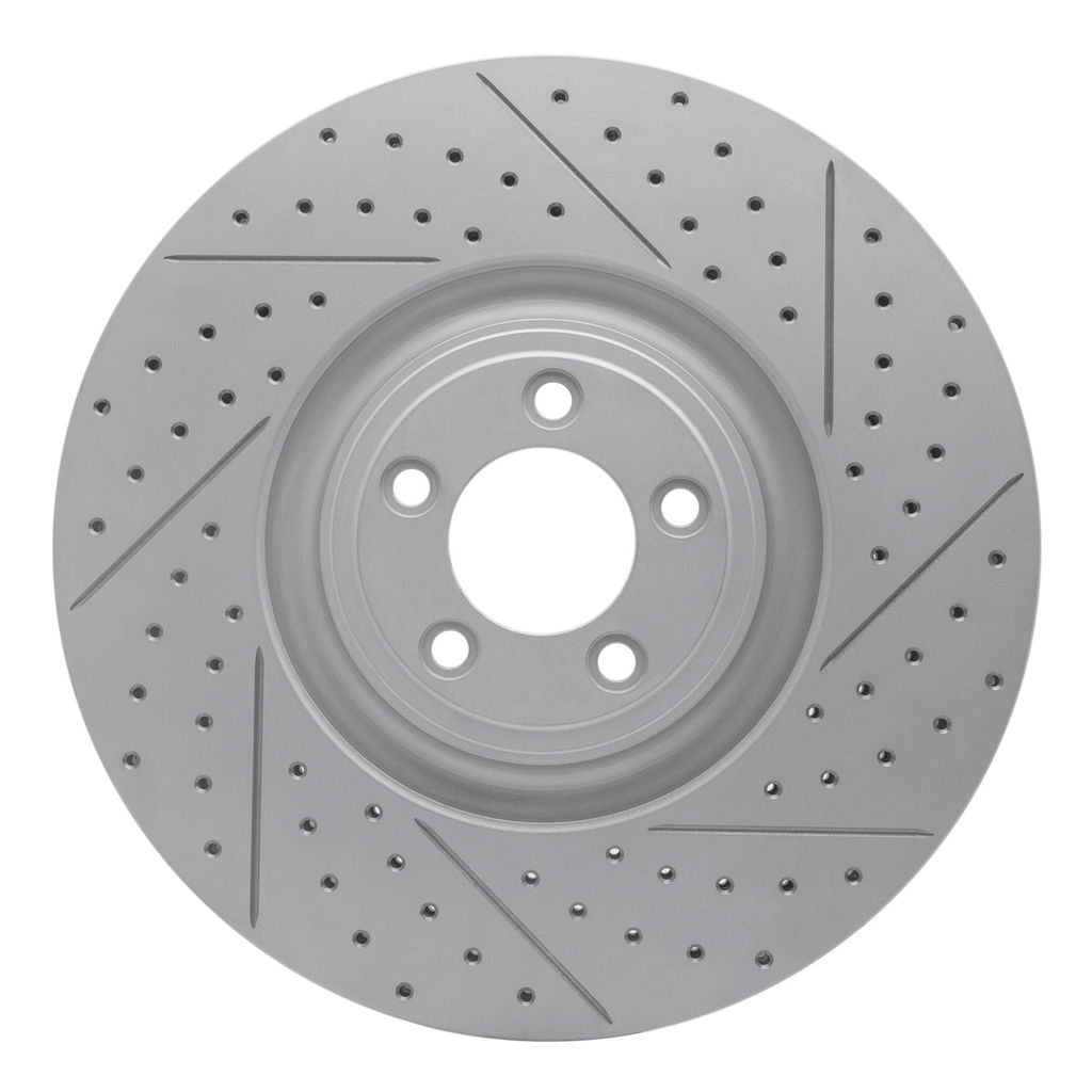 Dynamic Friction 830-20026R - Geoperformance Coated Drilled and Slotted Brake Rotor