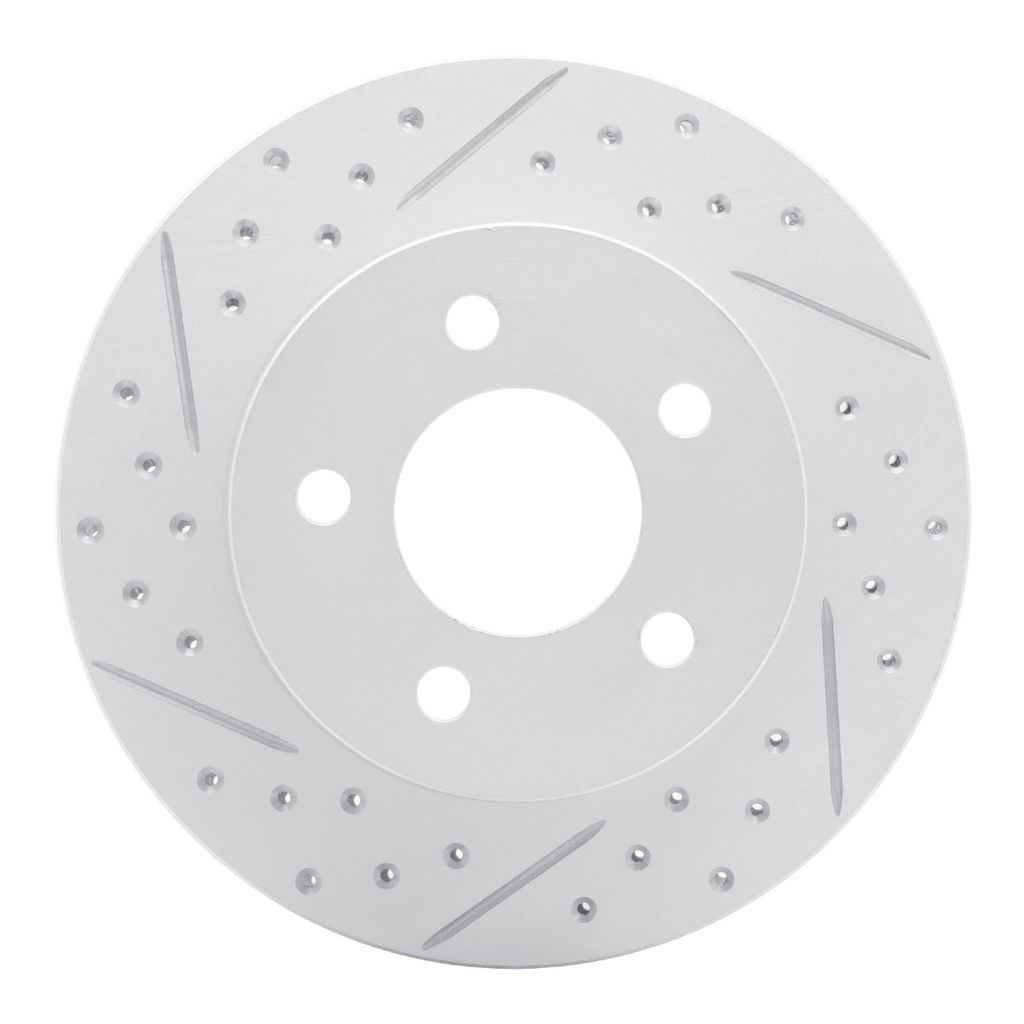 Dynamic Friction 830-42022L - Geoperformance Coated Drilled and Slotted Brake Rotor