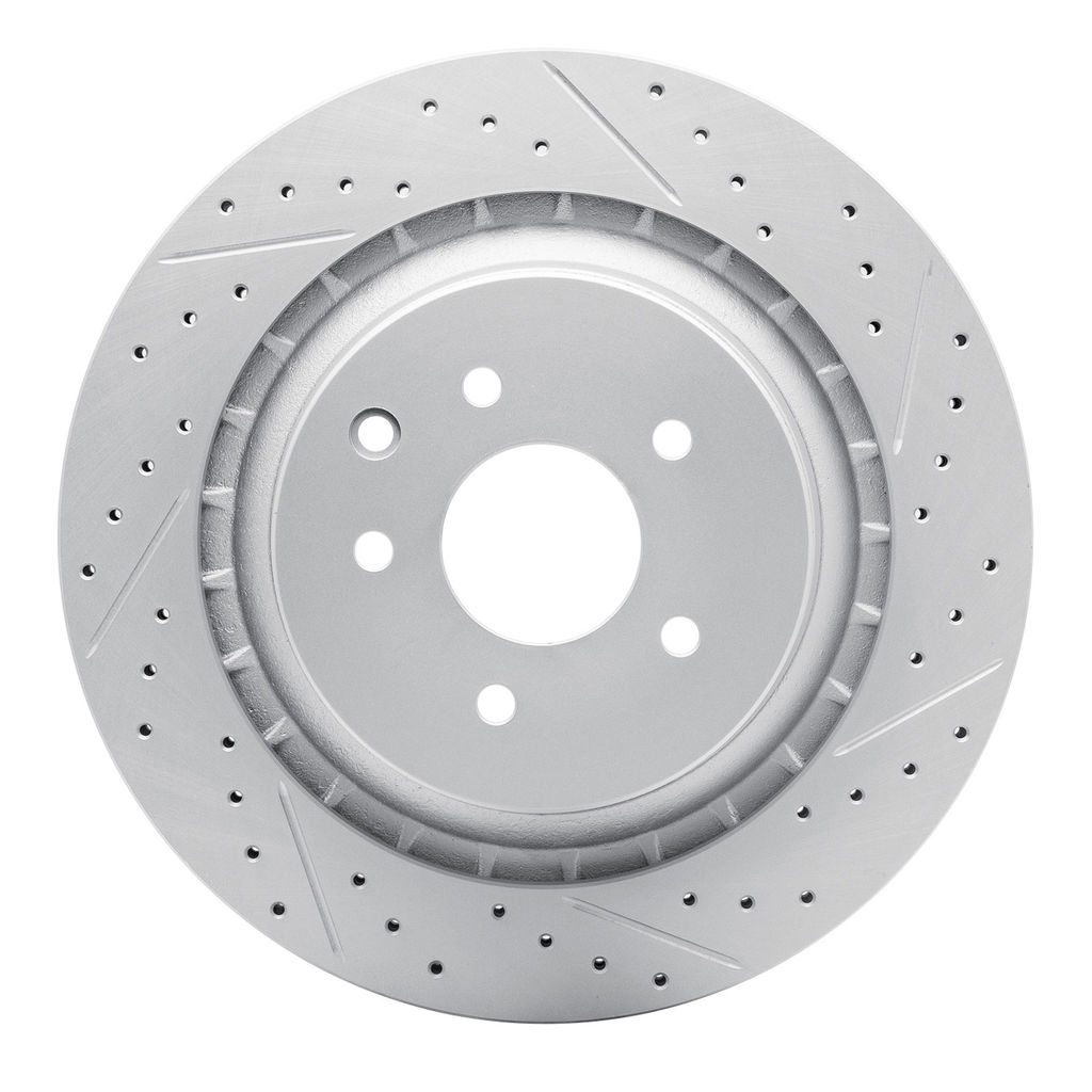 Dynamic Friction 830-68013L - Geoperformance Coated Drilled and Slotted Brake Rotor